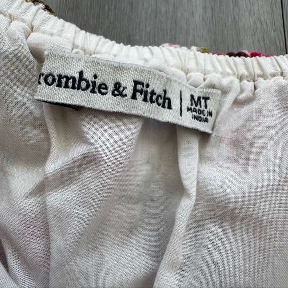 Abercrombie & Fitch Puff Strap Babydoll Mini Dress. size Medium Tall. Floral. - Picture 3 of 7